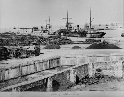 Port of Alexandria, c.1880-83 by English Photographer